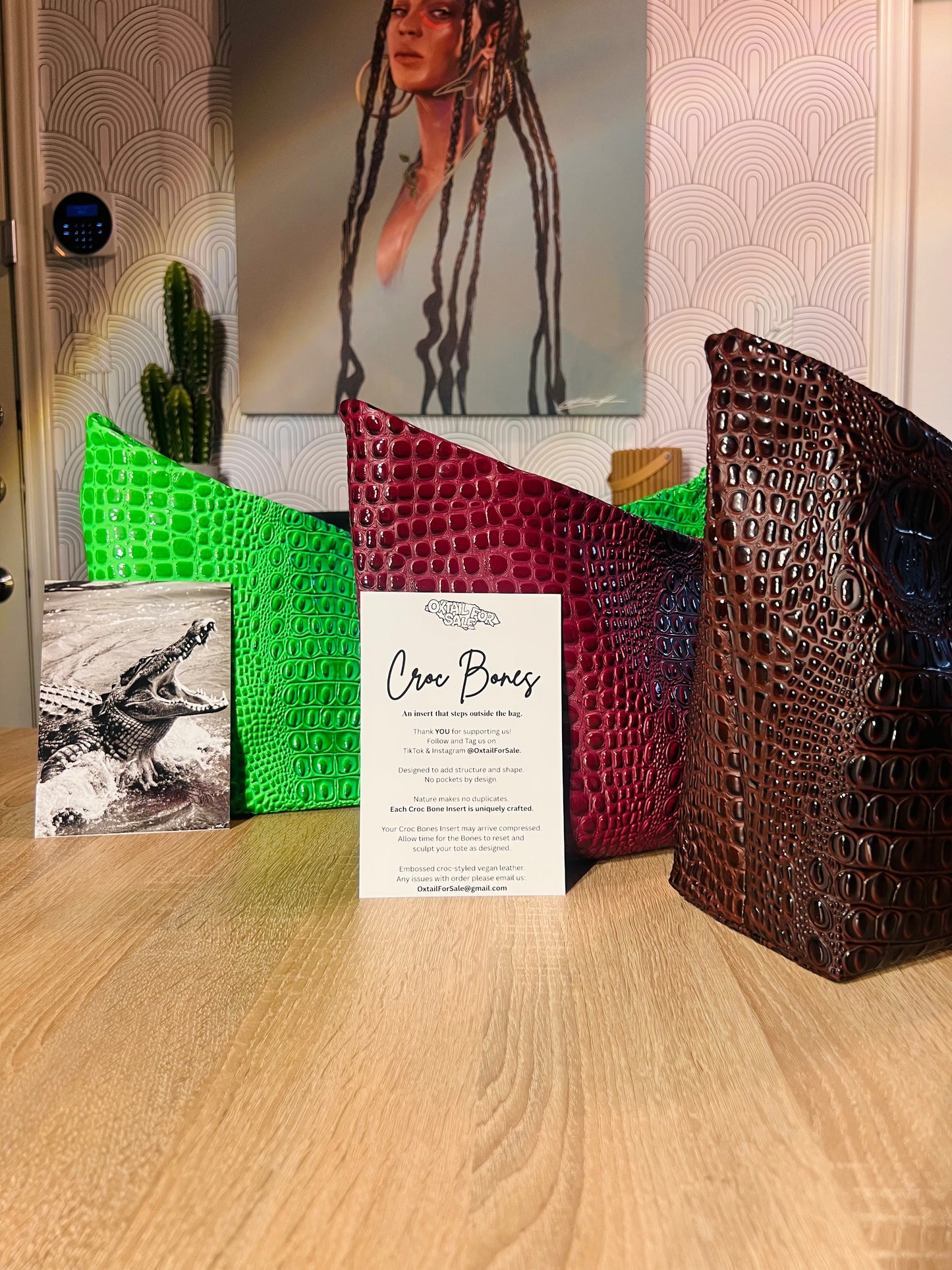 CROC BONES - TOTE INSERT by OXTAIL FOR SALE©